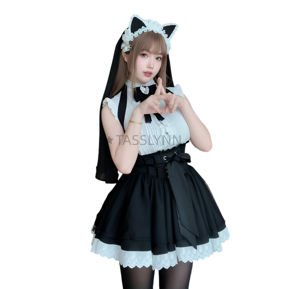 Cat Ear Nun Maid Dress Women's - مراجعة Embellish Knit وسعره