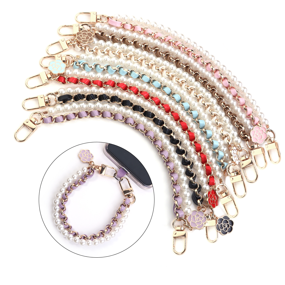 1 Strand/Lot Leather Imitation - مراجعة Pearl Trim Chain وسعره