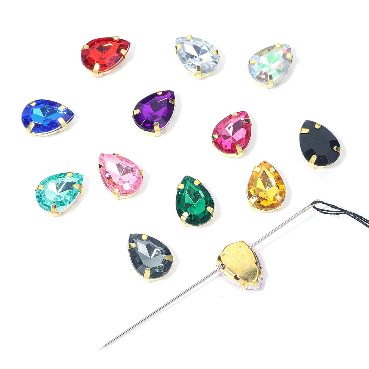 50pcs Colorful Sew-on Claw Rhi - مراجعة Sew On Rhinestone وسعره