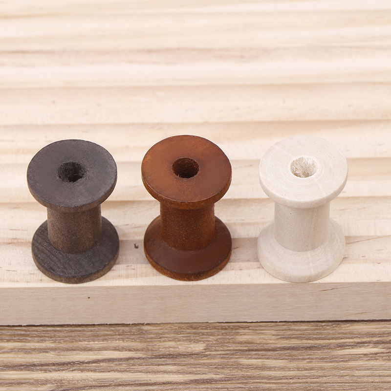 10Pc Vintage Wooden Spools DIY - مراجعة Organza Ribbon Spool وسعره