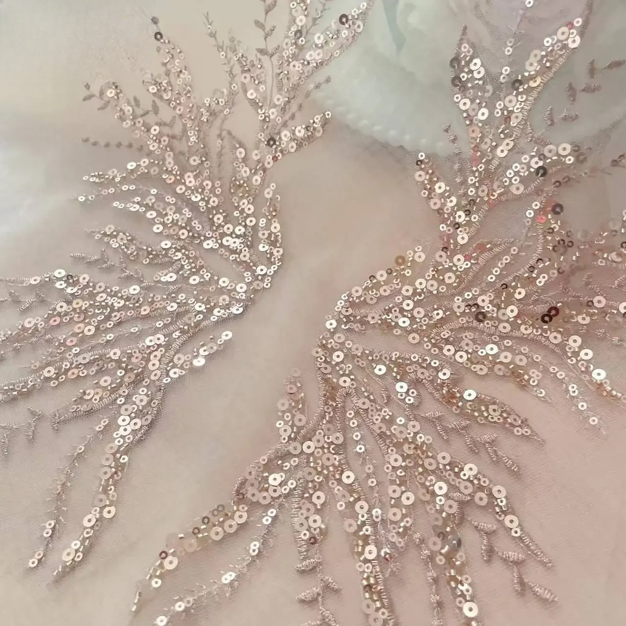 5Pair-2Pair.Rose Gold Sequin T - مراجعة Applique Patch Flower وسعره