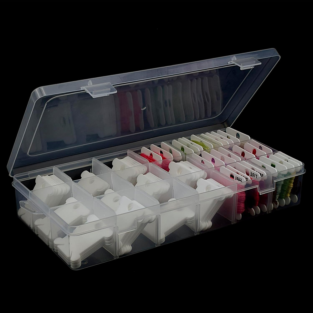 Embroidery Floss Organizer 18  - مراجعة Craft Embellishment Storage وسعره