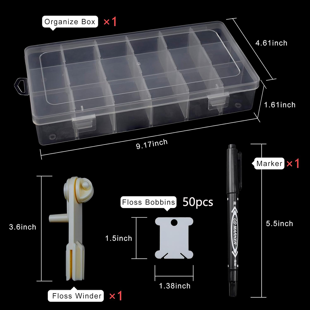 Embroidery Floss Organizer 18  - مراجعة Craft Embellishment Storage وسعره