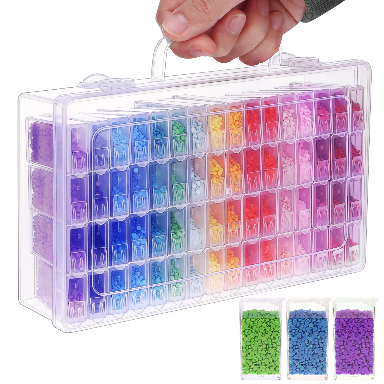 1/2/3/4Pack 64gird Diamond Pai - مراجعة Craft Embellishment Storage وسعره
