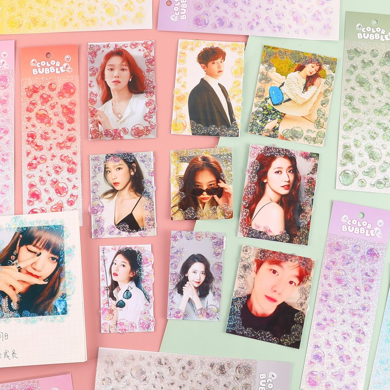 Aesthetic Bubble Kawaii Sticke - مراجعة Glitter Vinyl Roll وسعره