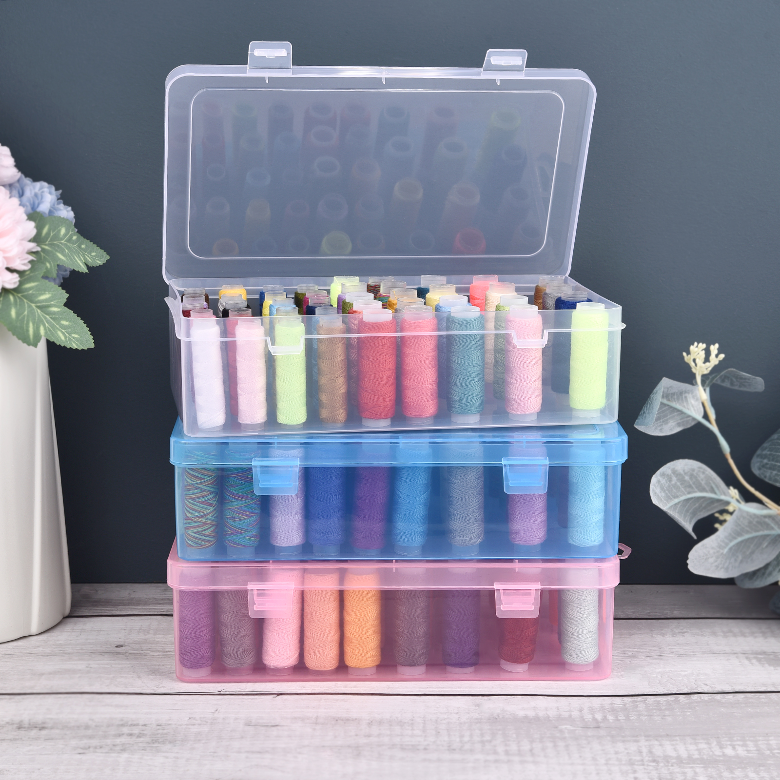 New Sewing Thread Box 42 Piece - مراجعة Craft Embellishment Storage وسعره