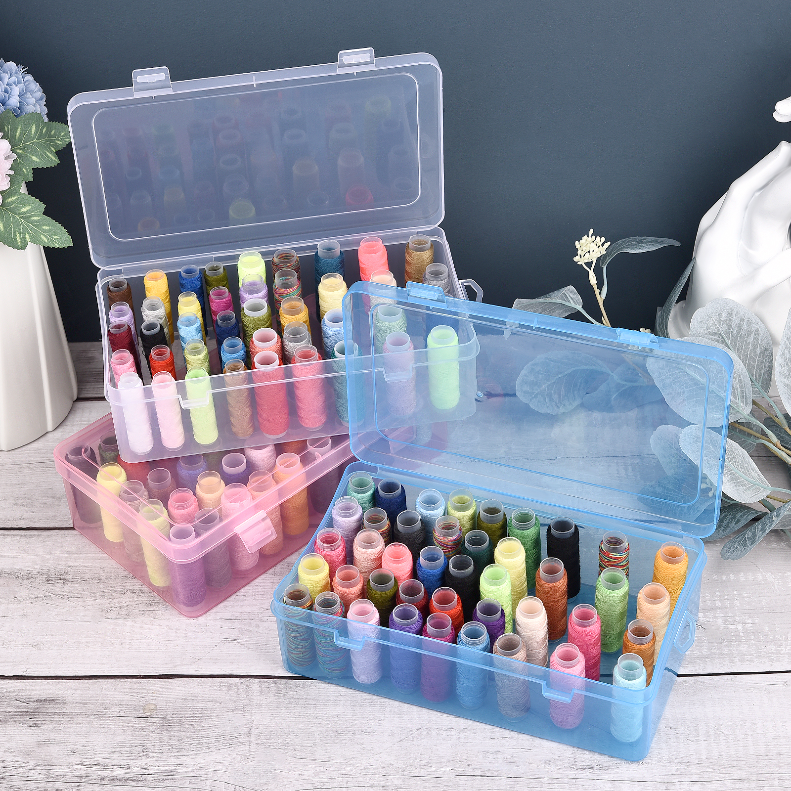 New Sewing Thread Box 42 Piece - مراجعة Craft Embellishment Storage وسعره