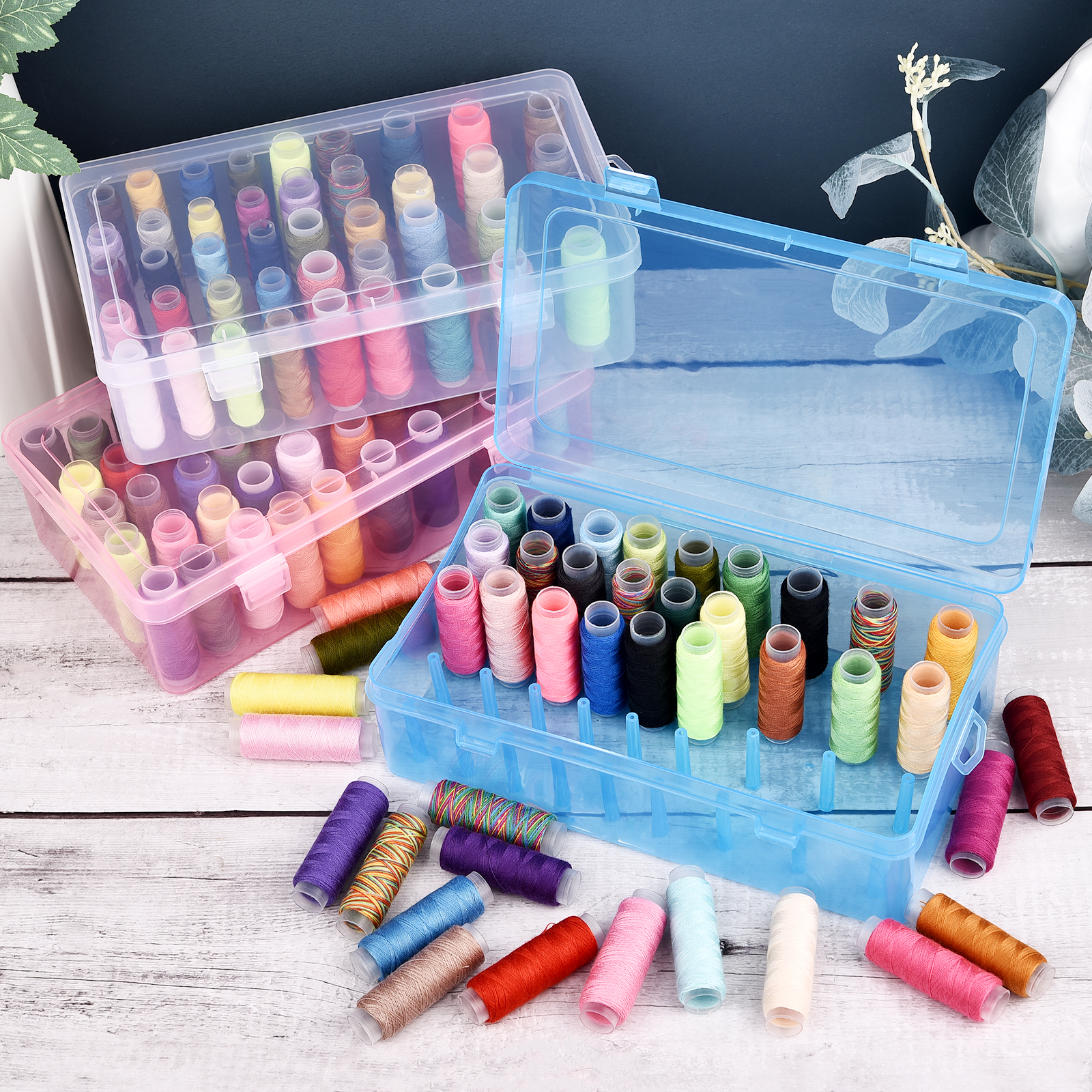New Sewing Thread Box 42 Piece - مراجعة Craft Embellishment Storage وسعره