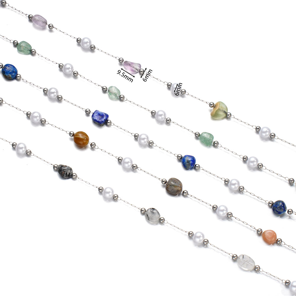 1Meter/Lot Stainless Steel Irr - مراجعة Pearl Trim Chain وسعره