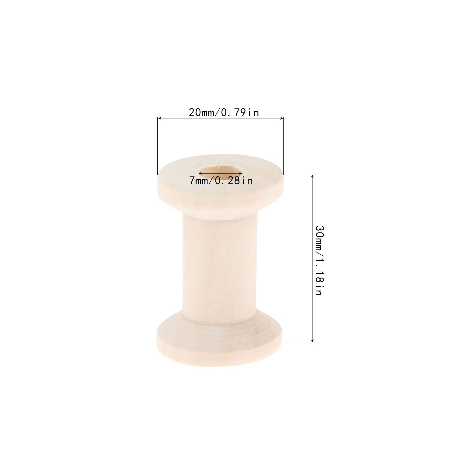 10Pcs Sewing Wooden Bobbins Sp - مراجعة Organza Ribbon Spool وسعره
