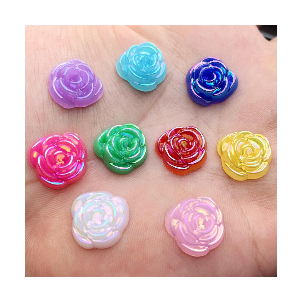 40pcs 14mm Gold Rose Flowers R - مراجعة Embellishment Glue Craft وسعره