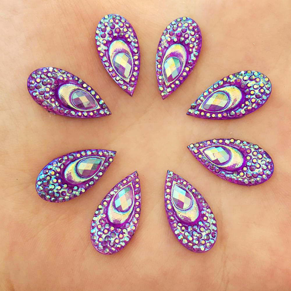 40PCS Resin 10*20mm Teardrop P - مراجعة Embellishment Glue Craft وسعره