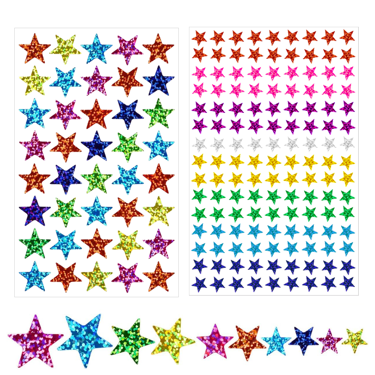 25 sheets Star Stickers 2040pc - مراجعة Glitter Vinyl Roll وسعره