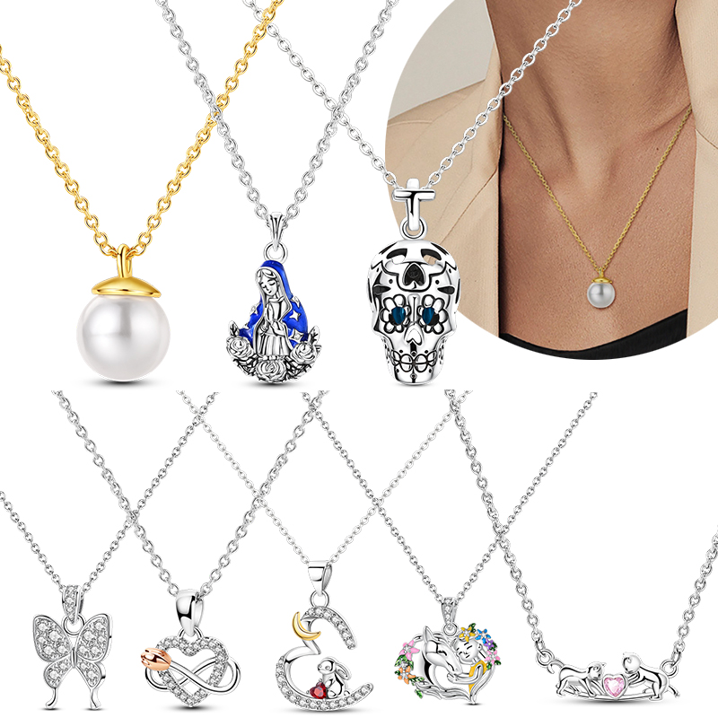 Original 925 Sterling Silver N - مراجعة Pearl Trim Chain وسعره