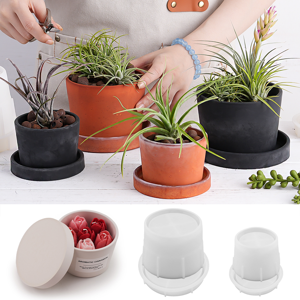 Round Candle Jar Silicone Mold - مراجعة Craft Embellishment Storage وسعره