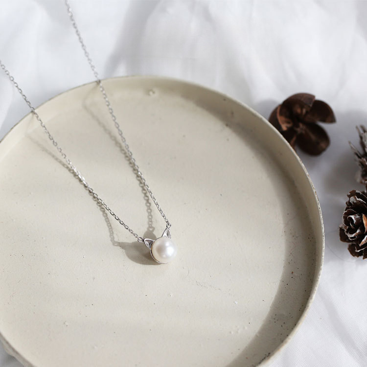 Fashion 925 Sterling Silver Je - مراجعة Pearl Trim Chain وسعره