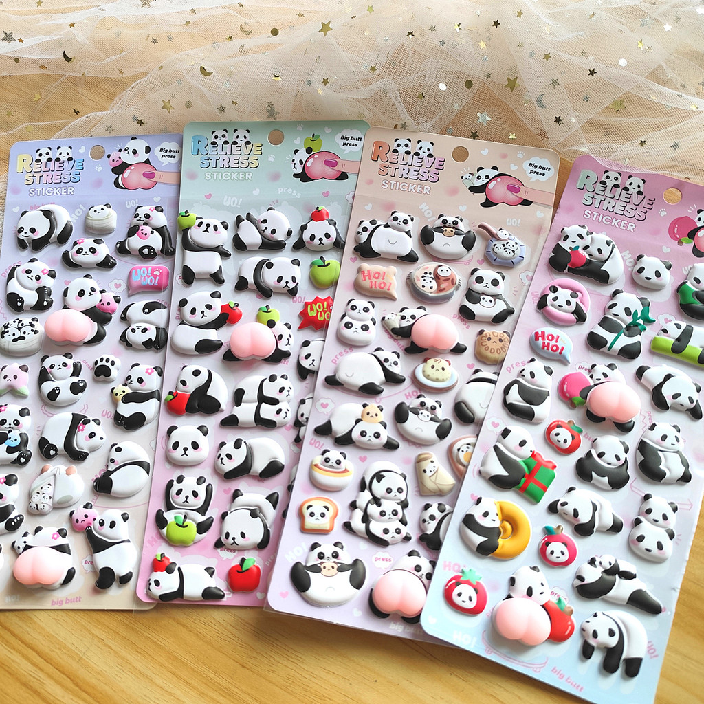 4-Piece Cute Panda Stress Reli - مراجعة Craft Embellishment World وسعره