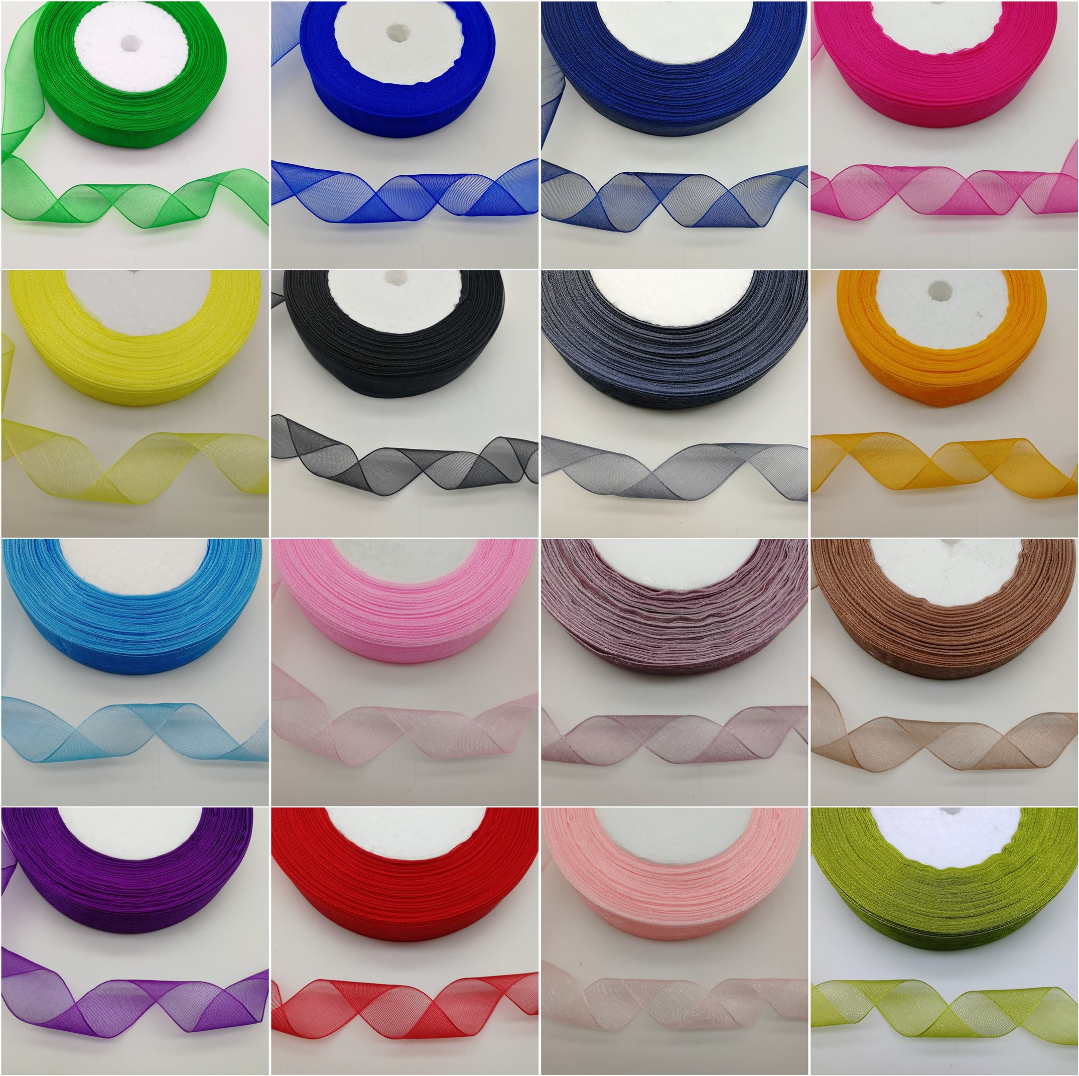 50 Yards 10/20/25mm Width Spoo - مراجعة Organza Ribbon Spool وسعره
