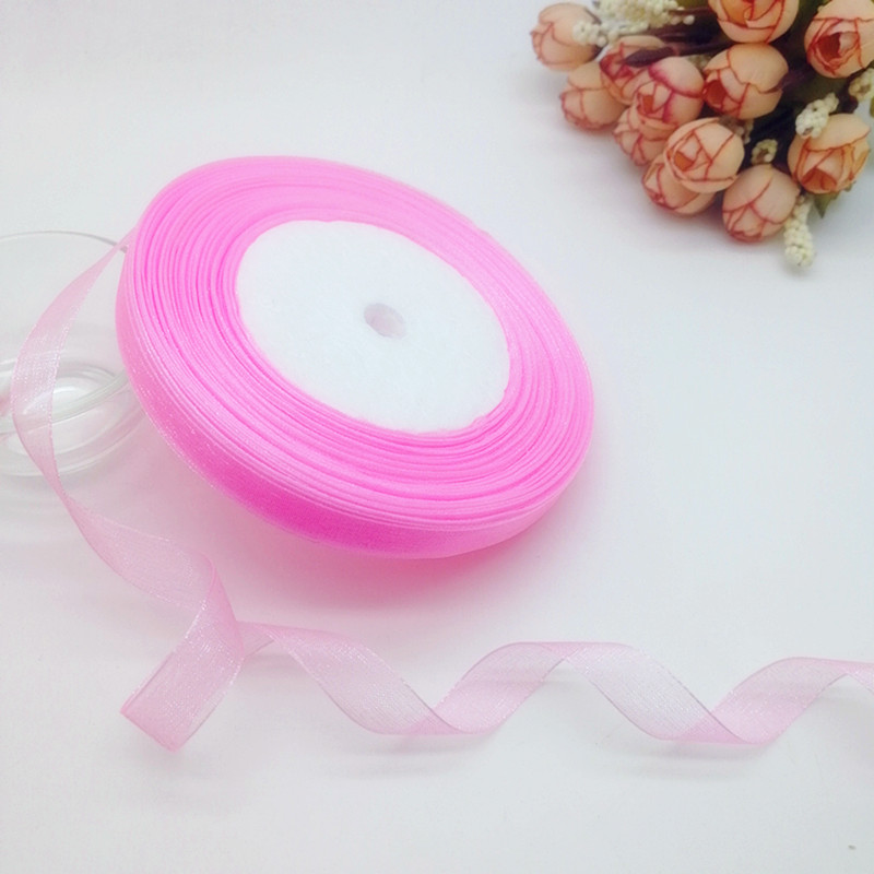 50 Yards 10/20/25mm Width Spoo - مراجعة Organza Ribbon Spool وسعره