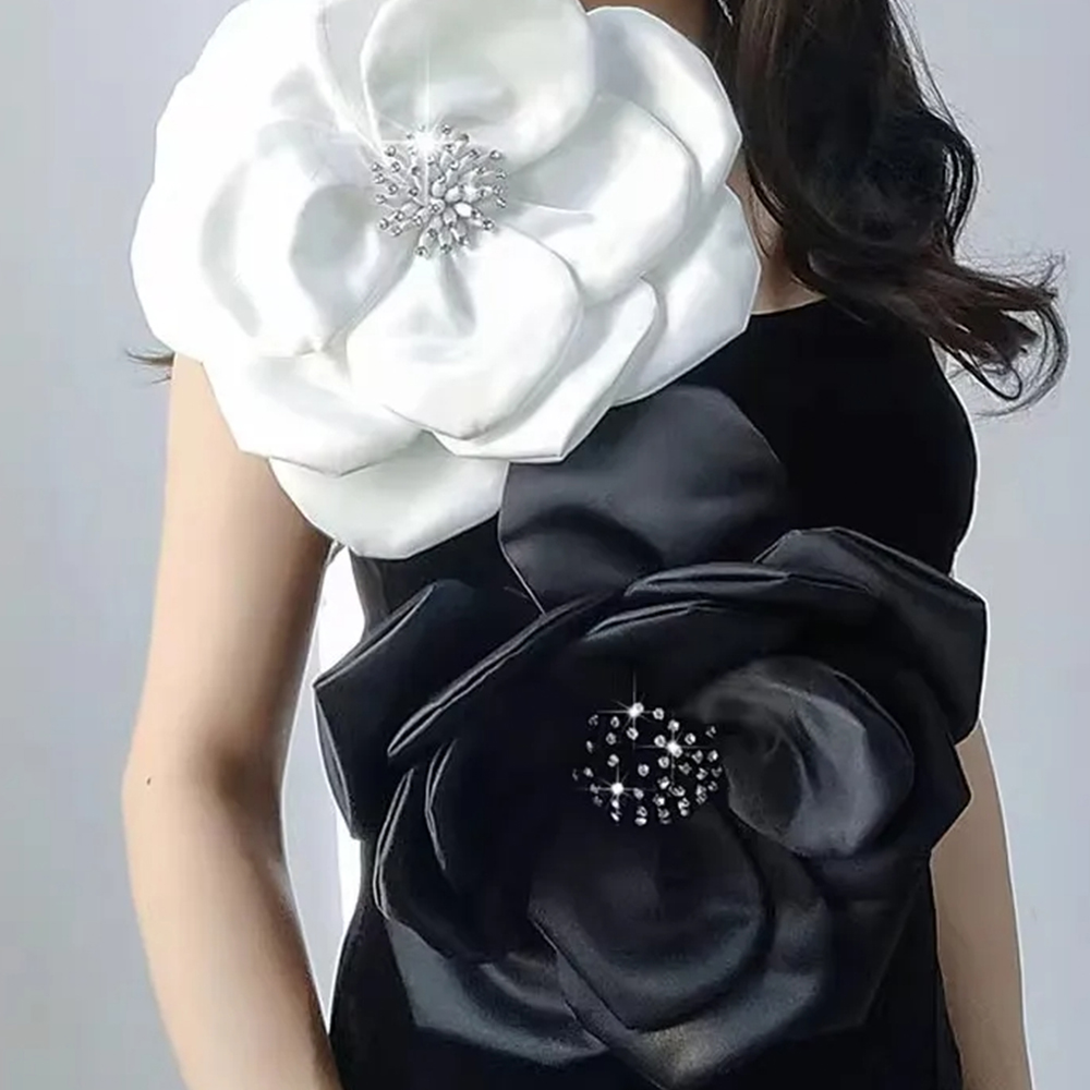 NEW 29cm 3D Big Flower Lace Pa - مراجعة Applique Patch Flower وسعره