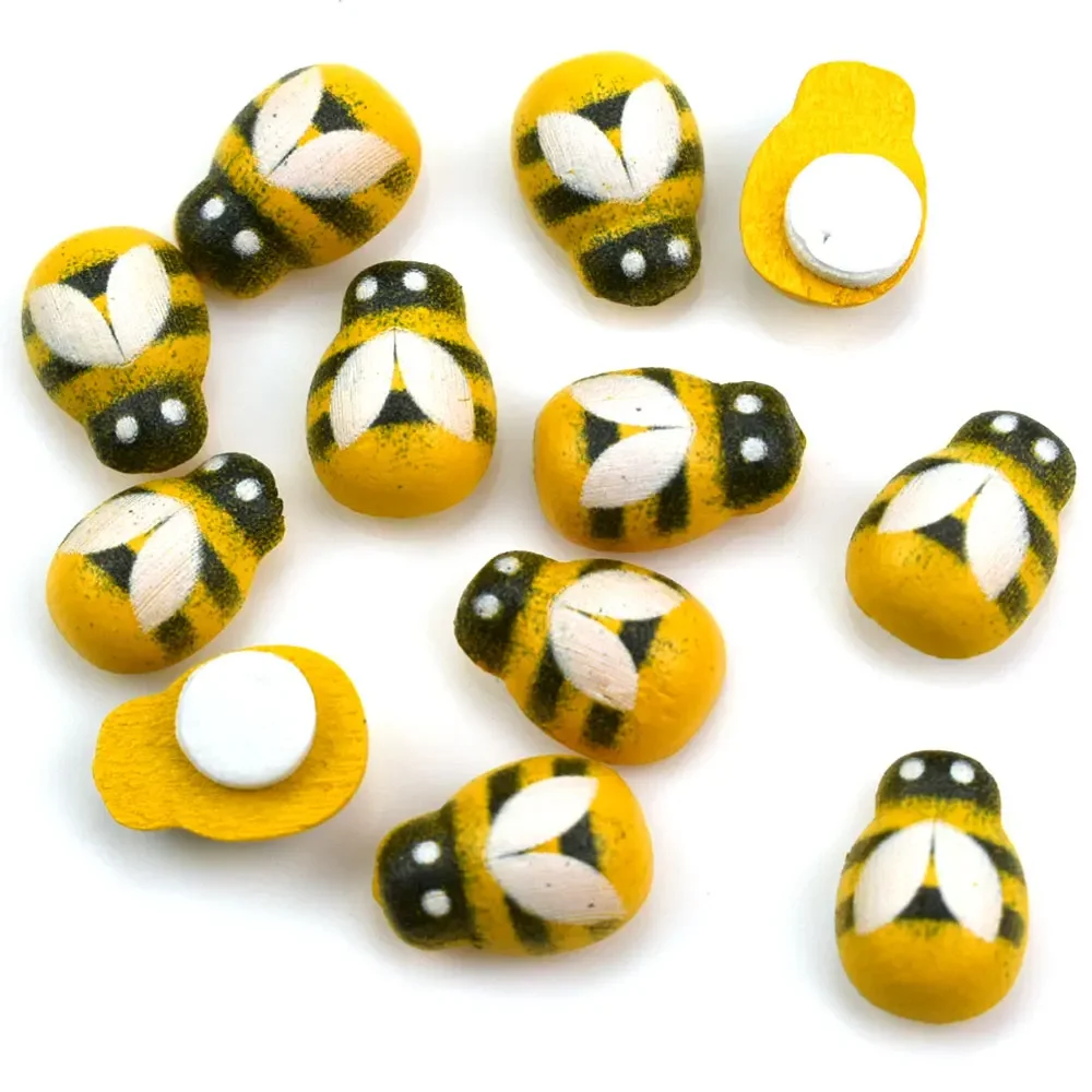 50pcs Yellow Wood Glue Buttons - مراجعة Embellishment Glue Craft وسعره