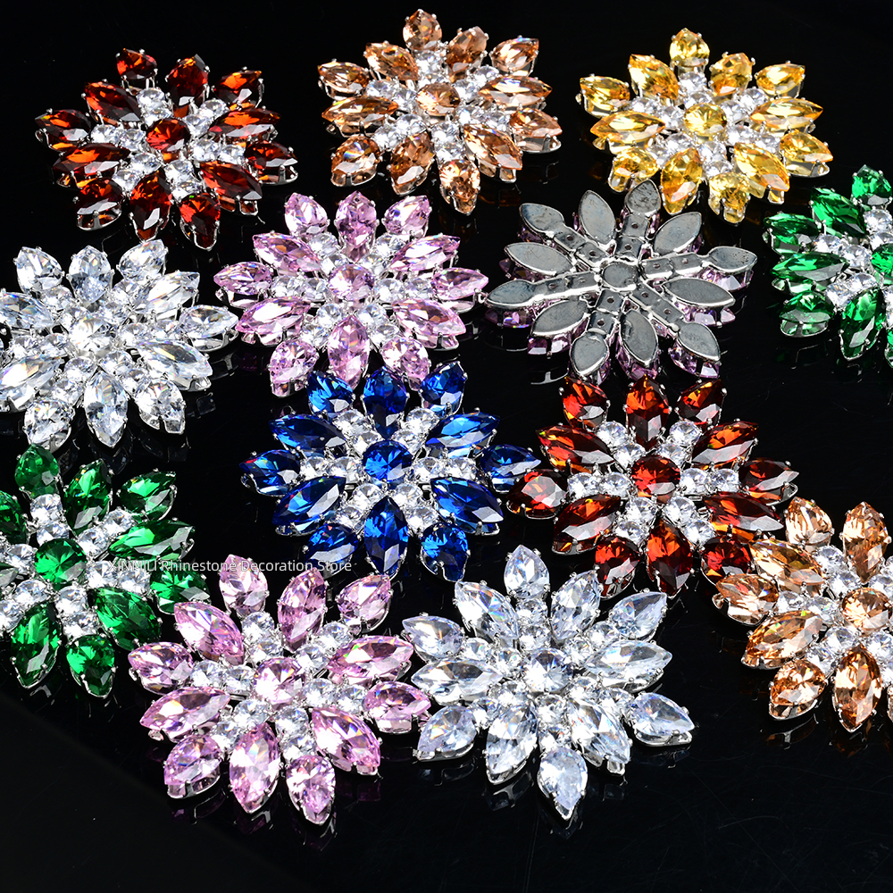 2Pcs Luxury Zircon Crystal Fla - مراجعة Embellishment Glue Craft وسعره