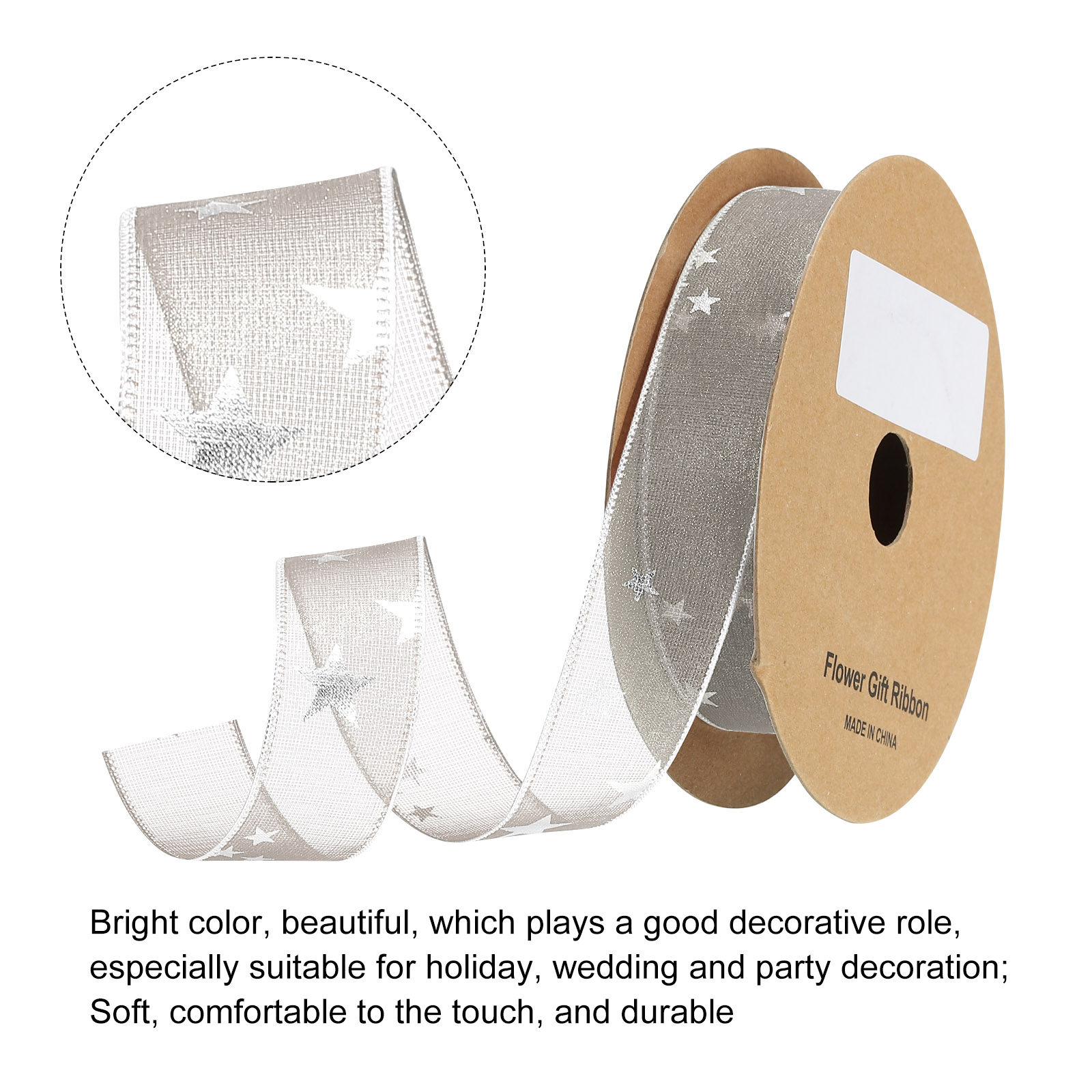 1 Inch 20 Yard Star Organza Sh - مراجعة Organza Ribbon Spool وسعره