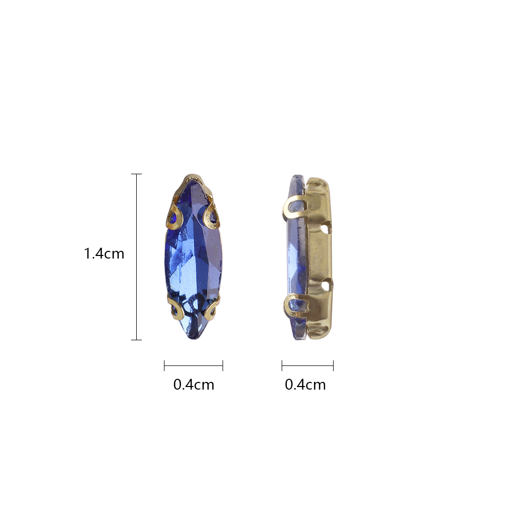 20Pcs 4x15mm Horse eye Crystal - مراجعة Sew On Rhinestone وسعره