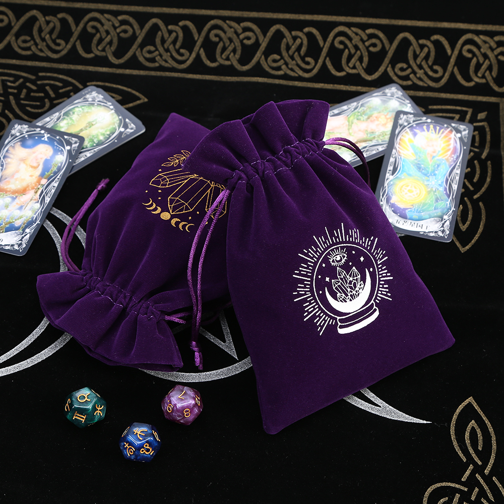 5Pcs Tarot Storage Velvet Bag  - مراجعة Craft Embellishment Storage وسعره