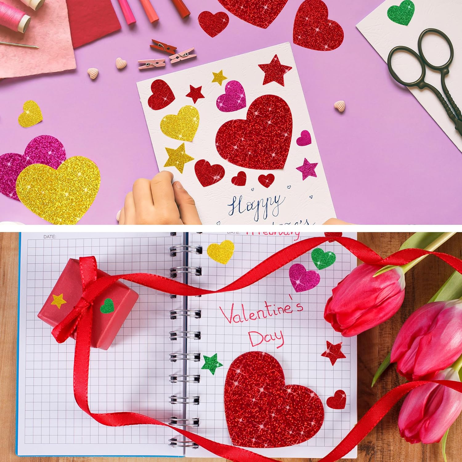 625Pcs Glitter Heart Foam Stic - مراجعة Glitter Vinyl Roll وسعره