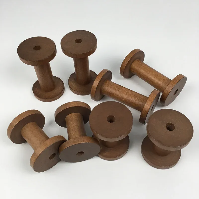 1Pc Vintage Wooden Spools DIY  - مراجعة Organza Ribbon Spool وسعره