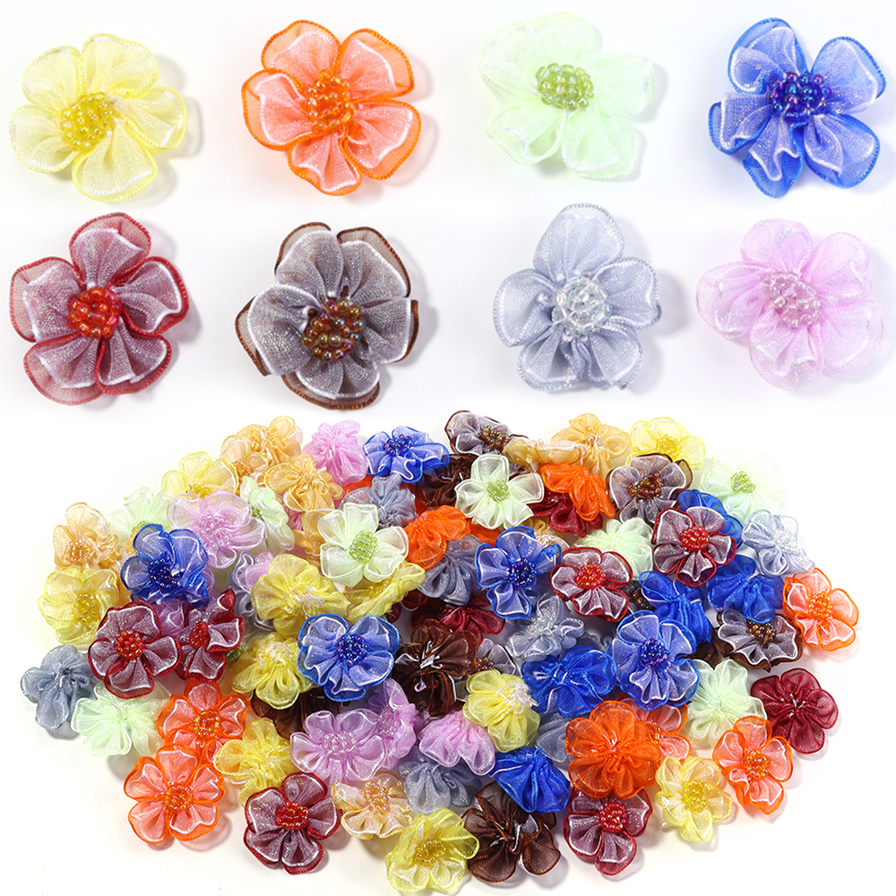 10Pcs/Lot Mesh Flower Applique - مراجعة Applique Patch Flower وسعره