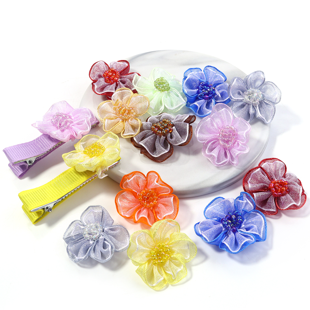 10Pcs/Lot Mesh Flower Applique - مراجعة Applique Patch Flower وسعره