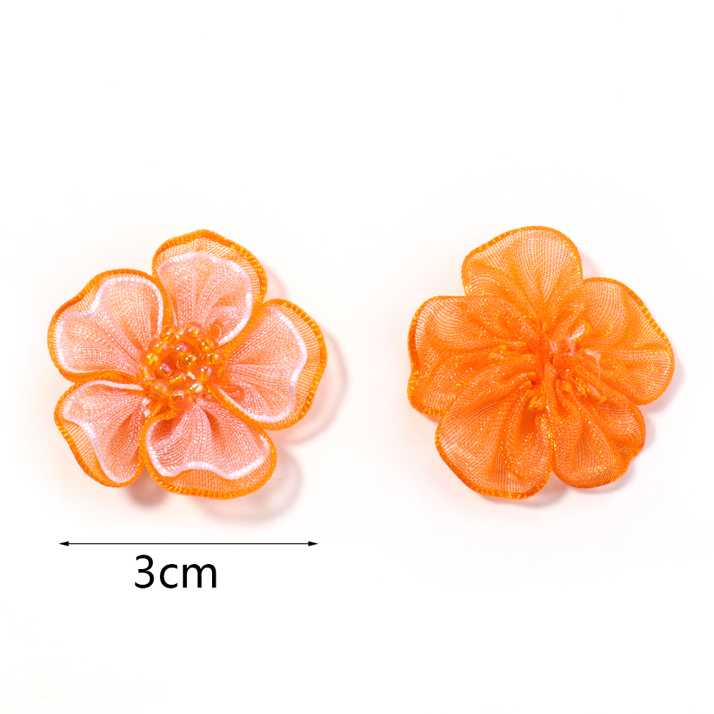 10Pcs/Lot Mesh Flower Applique - مراجعة Applique Patch Flower وسعره