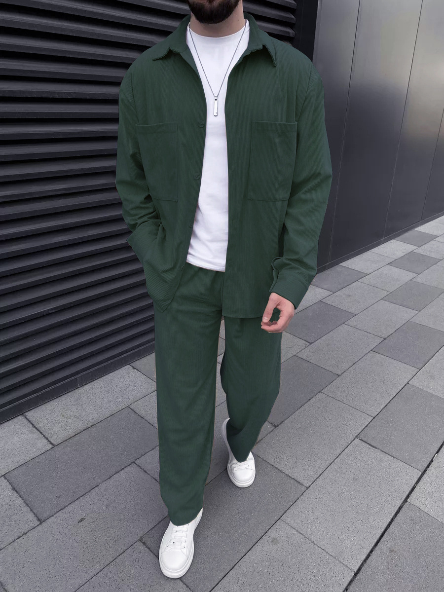 Men's corduroy two-piece outfi - مراجعة Embellish Knit وسعره