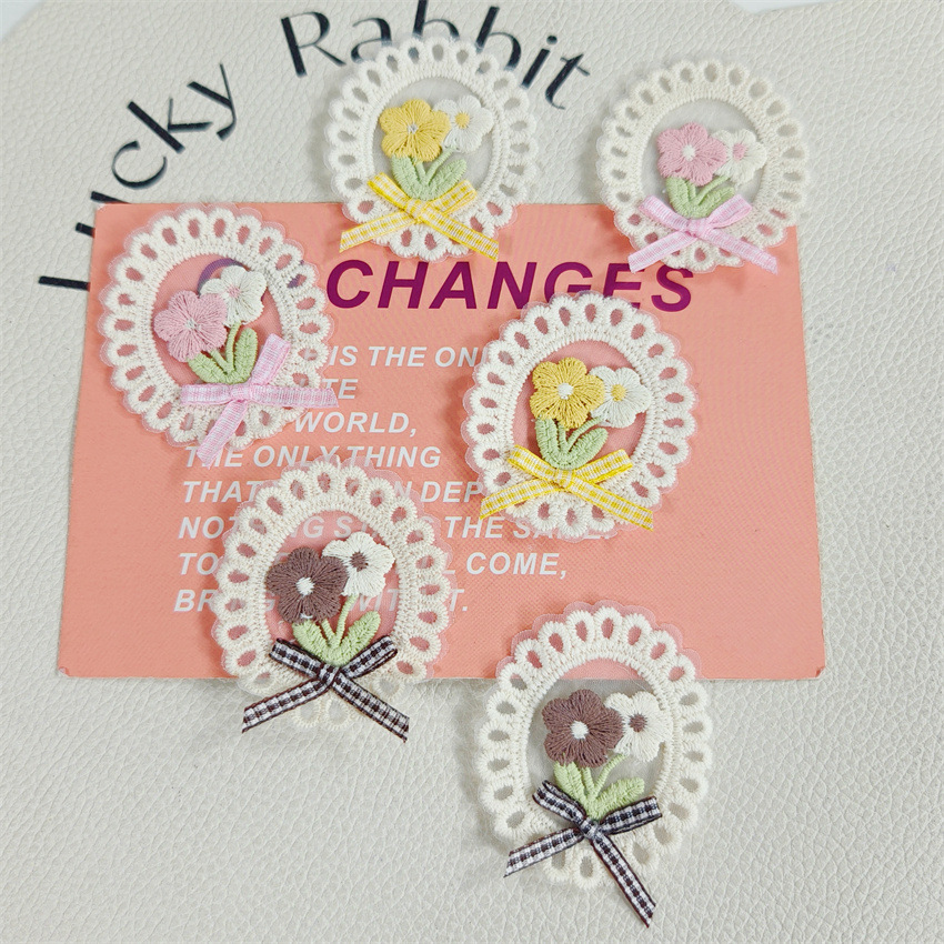 10PCS New Spring Summer Fresh  - مراجعة Applique Patch Flower وسعره