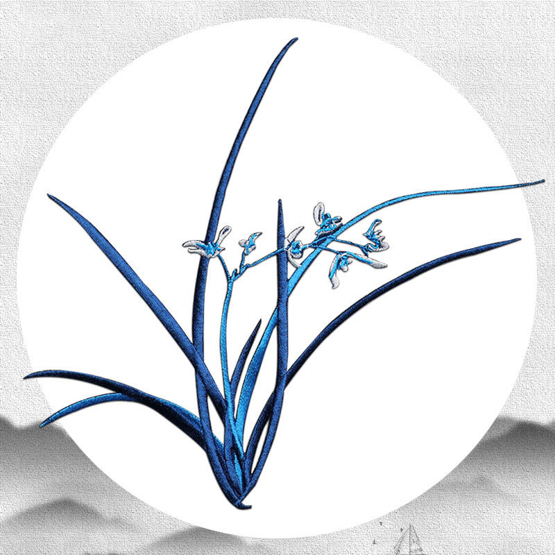 1 Piece 20CM X 18CM Orchid Emb - مراجعة Applique Patch Flower وسعره