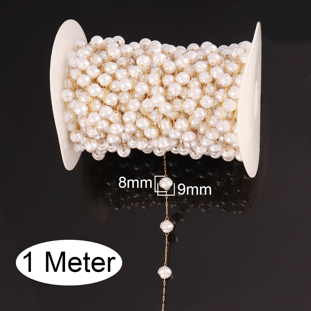1Meters Stainless Steel Chain  - مراجعة Pearl Trim Chain وسعره