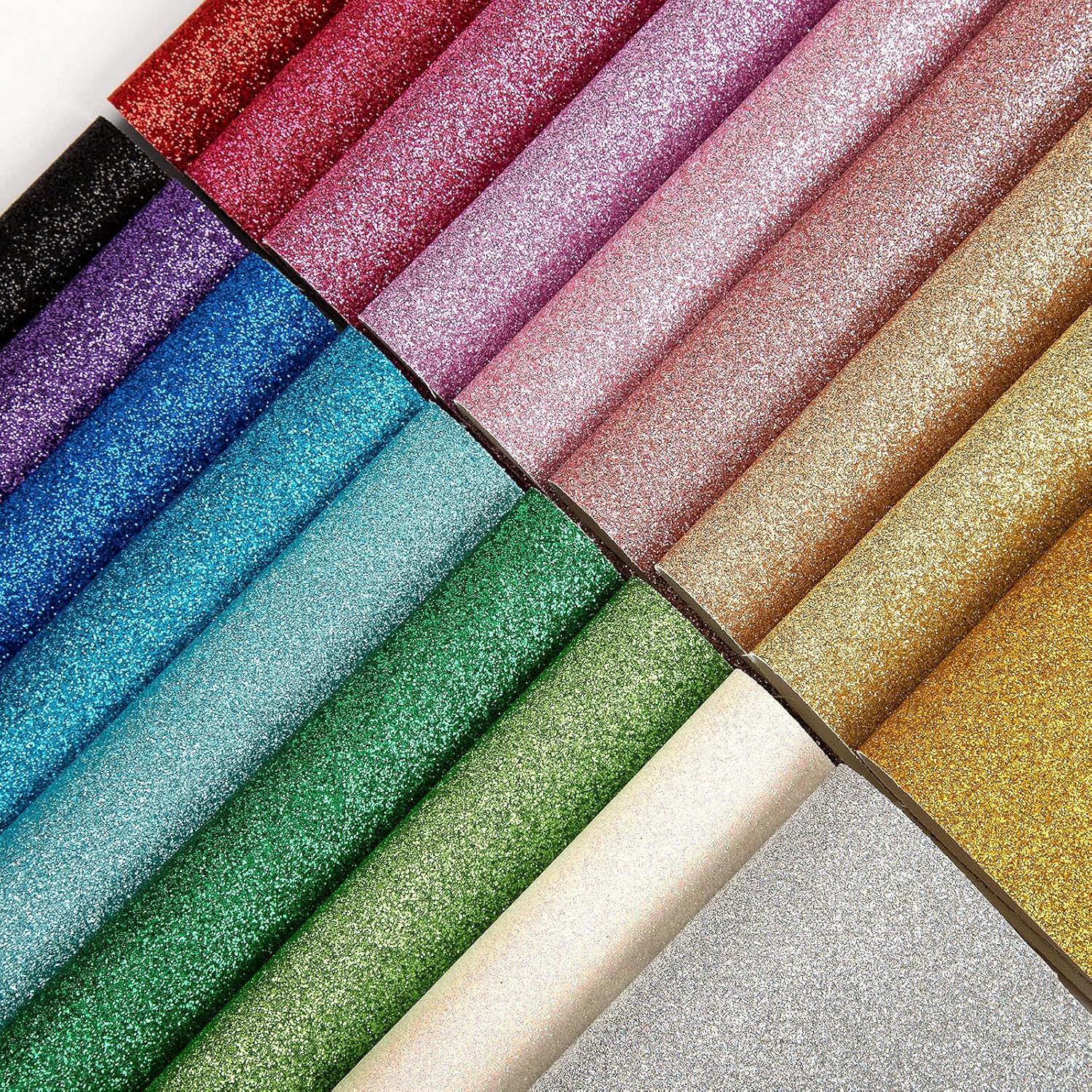 Sparkly Glitter Shiny Fabric S - مراجعة Glitter Vinyl Roll وسعره