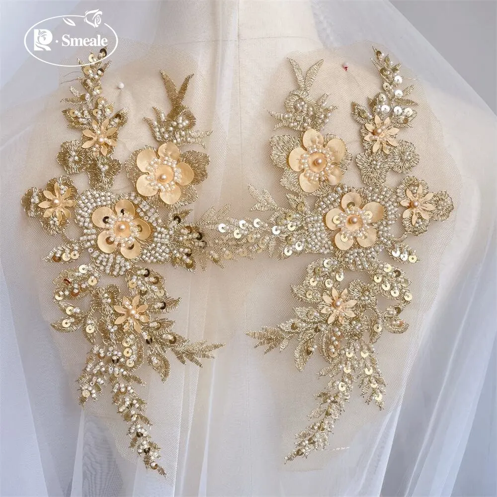 2PCS/1Pair New 12 Colors Sequi - مراجعة Applique Patch Flower وسعره