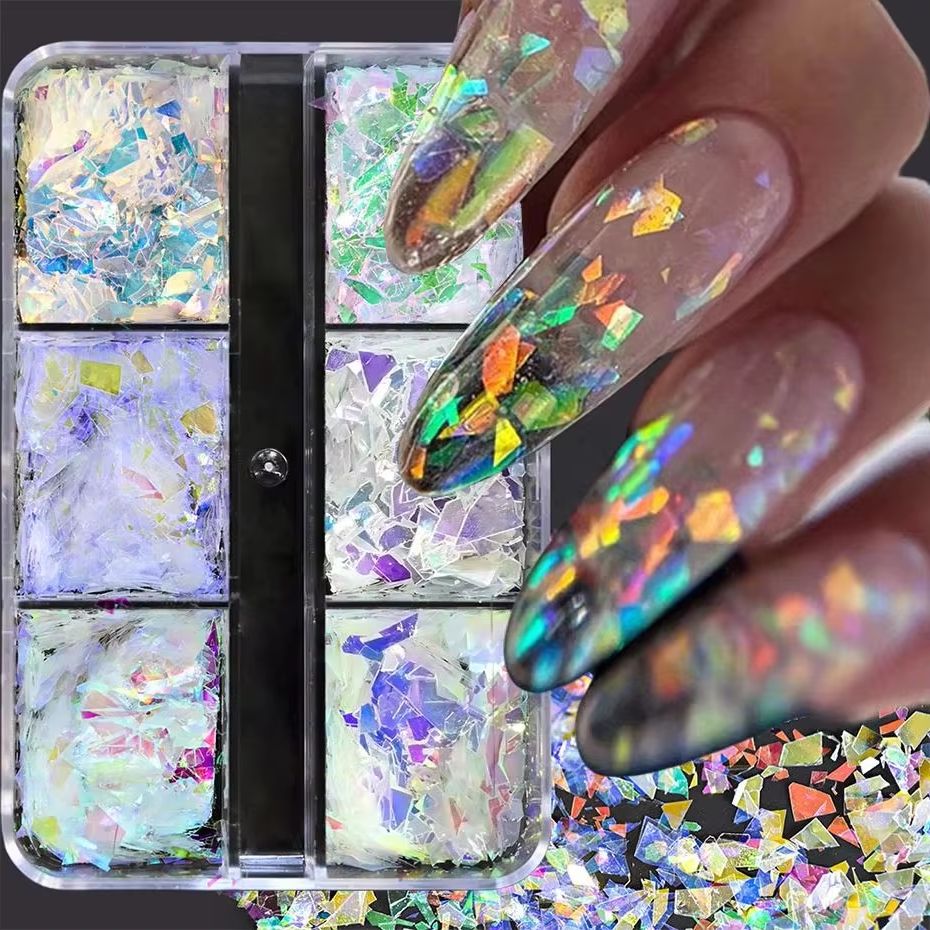 6Grids Shiny Iridescent Mermai - مراجعة Glitter Vinyl Roll وسعره