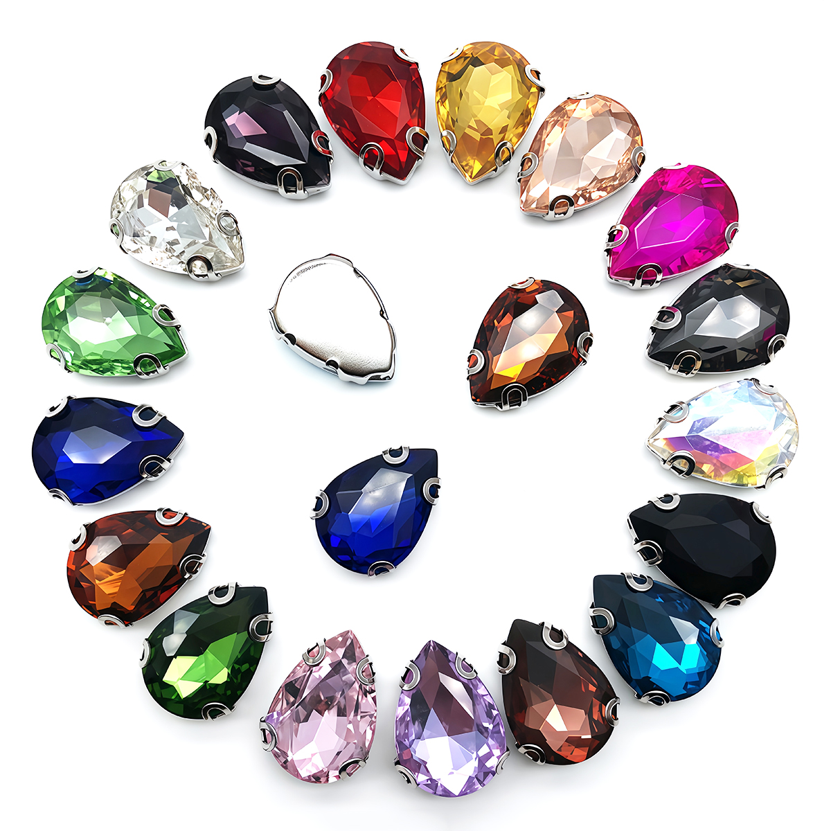Water Drop Crystal Glass Rhine - مراجعة Sew On Rhinestone وسعره