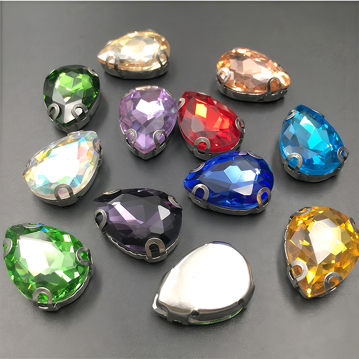 Water Drop Crystal Glass Rhine - مراجعة Sew On Rhinestone وسعره