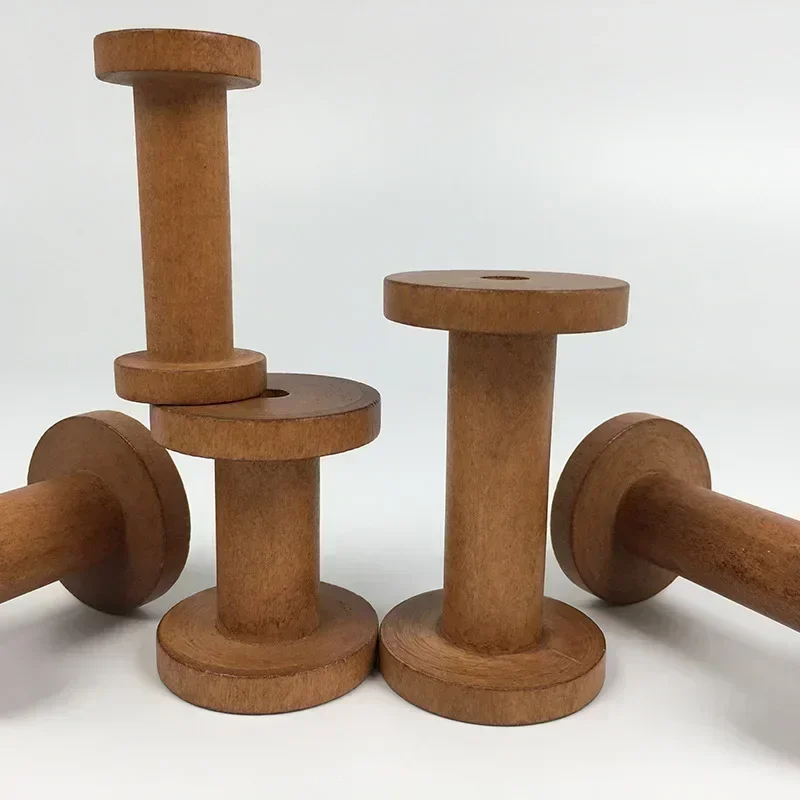 1Pc Brown Big Wood Empty Spool - مراجعة Organza Ribbon Spool وسعره