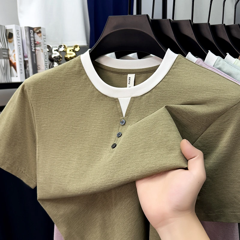 Mens Short Sleeve Henley Neck  - مراجعة Embellish Knit وسعره