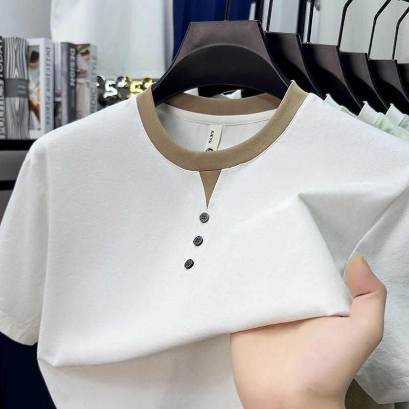 Mens Short Sleeve Henley Neck  - مراجعة Embellish Knit وسعره
