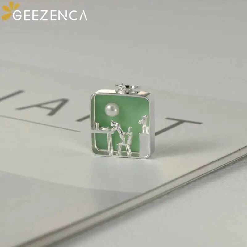 GEEZENCA 925 Sterling Silver G - مراجعة Pearl Trim Chain وسعره