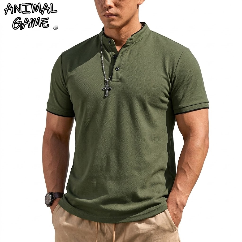 Summer Short Sleeve Henley Shi - مراجعة Embellish Knit وسعره