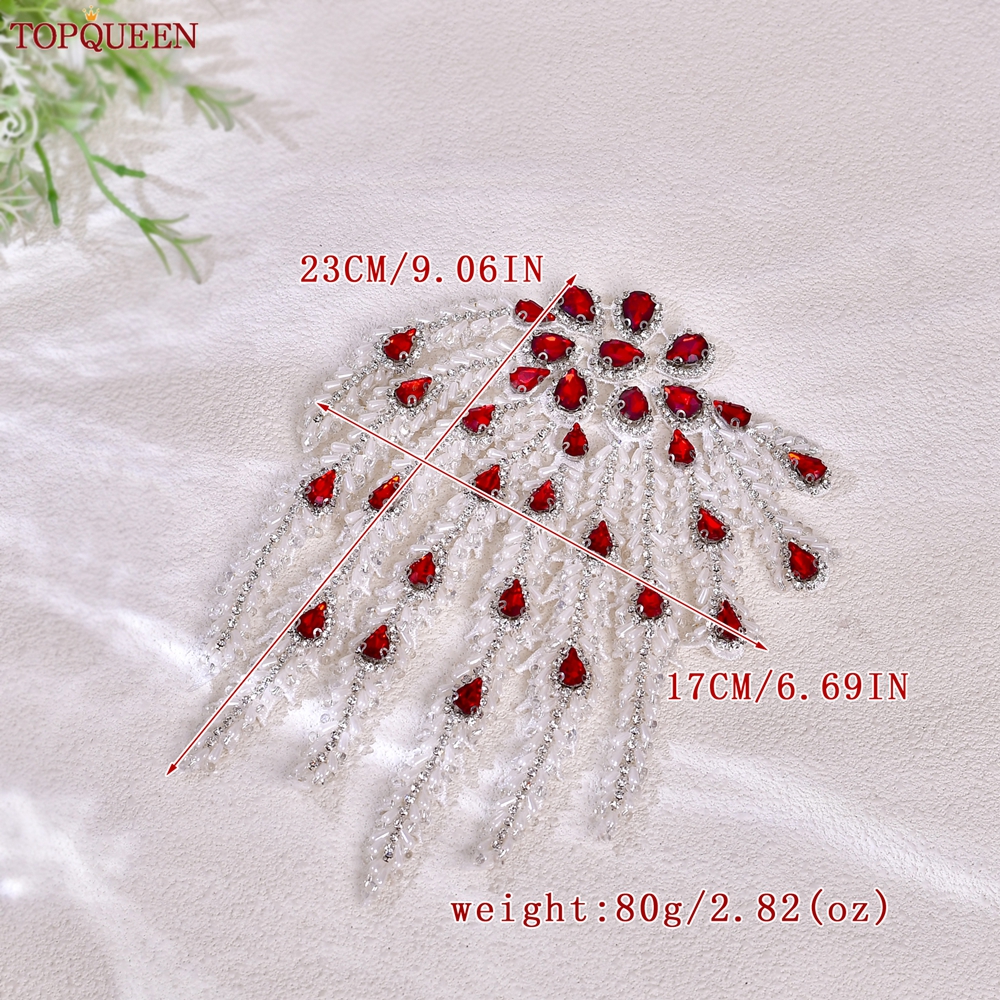 TOPQUEEN Hand-sewn Beaded Tass - مراجعة Sew On Rhinestone وسعره