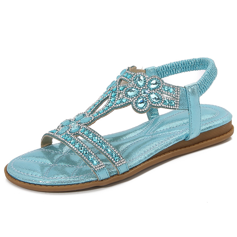 Big Size Openwork Sandals Bohe - مراجعة Sew On Rhinestone وسعره